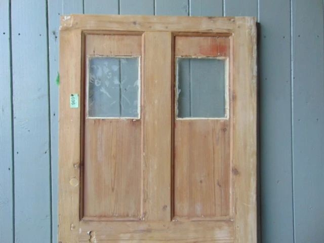 Reclaimed Pine Georgian Part Glazed Internal  Wooden Door 969 3