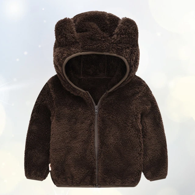 Cappotto di pelliccia neonato bambini felpe con cerniera cappotto invernale