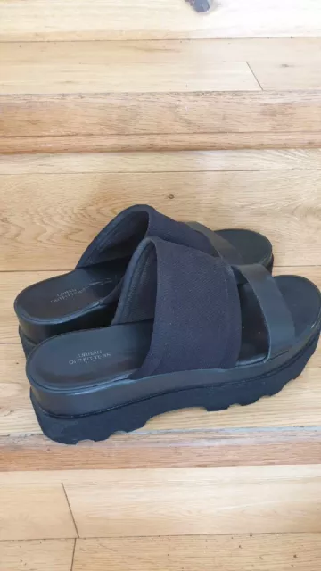 Urban outfitters black uk 7 chunky platform  sandals VGC