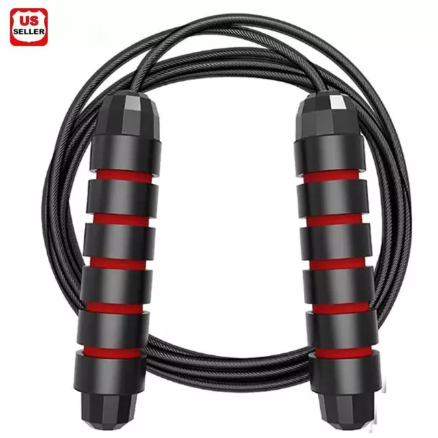 Jump Rope  Gym Aerobic Exercise Boxing Skipping Adjustable Bearing Speed Fitness