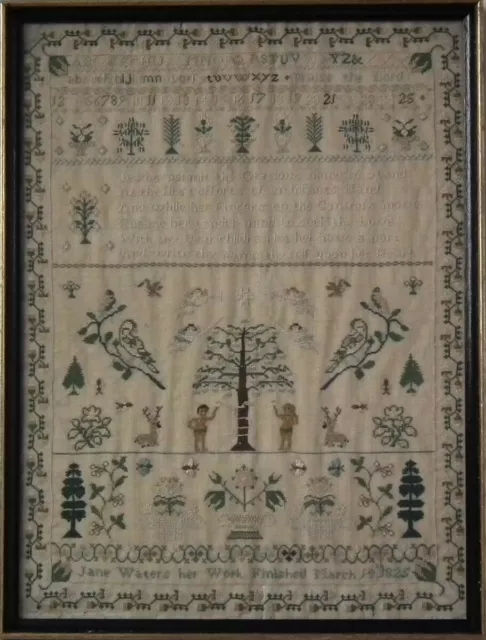 Antique Sampler, 1825 by Jane Waters
