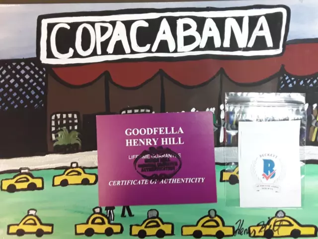 Henry Hill Signed Goodfellas  Mafia Gangster Art Henry Hill Coa & Beckett Coa ✅