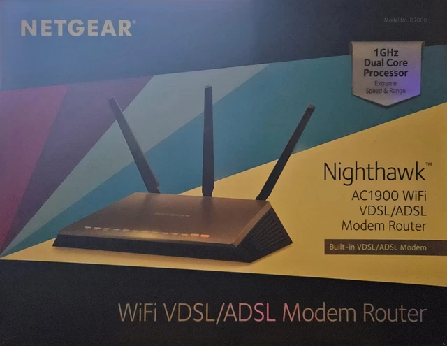 Netgear Nighthawk D7000 AC1900 modem router dual band Gigabit WiFi VDSL/ADSL