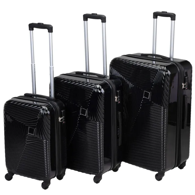 3 Pcs Luggage Set Expandable Hardside Lightweight Spinner Suitcase with TSA Lock