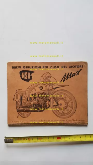 NSU Max 250 manuale uso manutenzione italiano originale
