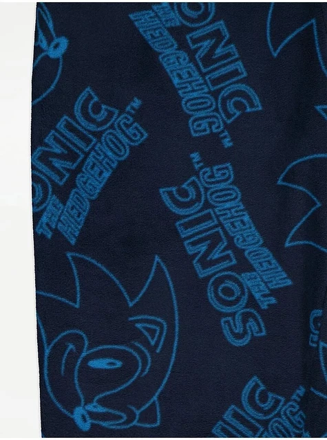 Sonic - - Sonic the Hedgehog Kids 5 Piece Blue Reversible Comforter, Bed in a Bag, Full