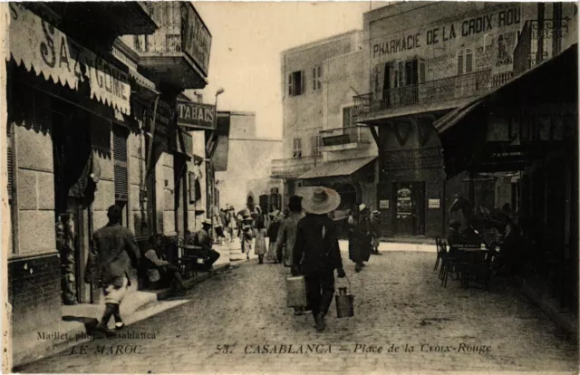 CPA AK MAROC CASABLANCA - Red Cross Square (219893)