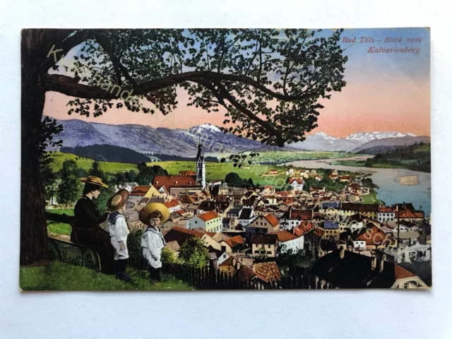 AK Bad Tölz Kalvarienberg 1919 gelaufen