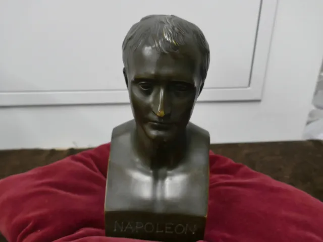 buste en bronze,Napoléon 1er,d'aprés Chaudet,H 23cm,P 4kg,patine sombre