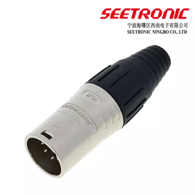 (2 Pack) Seetronic 3 Broche Mâle XLR SCMM3 Micro Symetrique DMX Enceinte