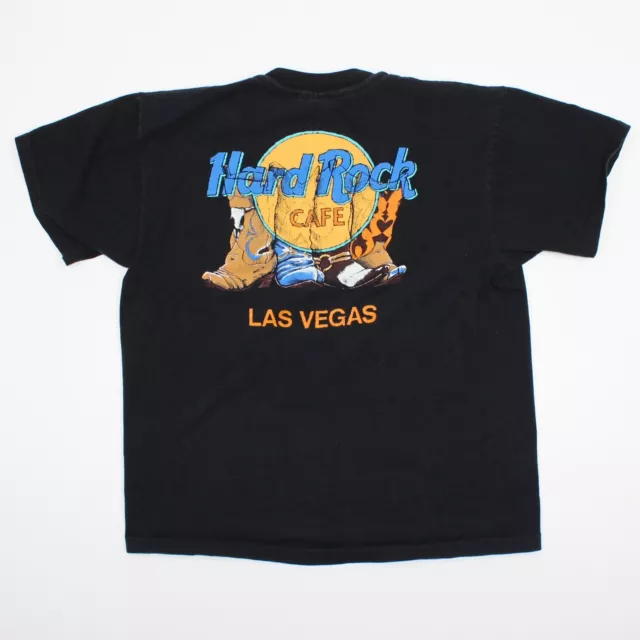 Vintage Hard Rock Cafe Las Vegas Shirt Adult Large Black Faded Graphic 90s Men's