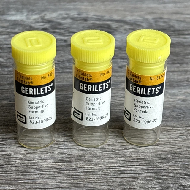 (3) Vintage Gerilets Geriatric Supportive Formula 7 Tablets Capsules EMPTY