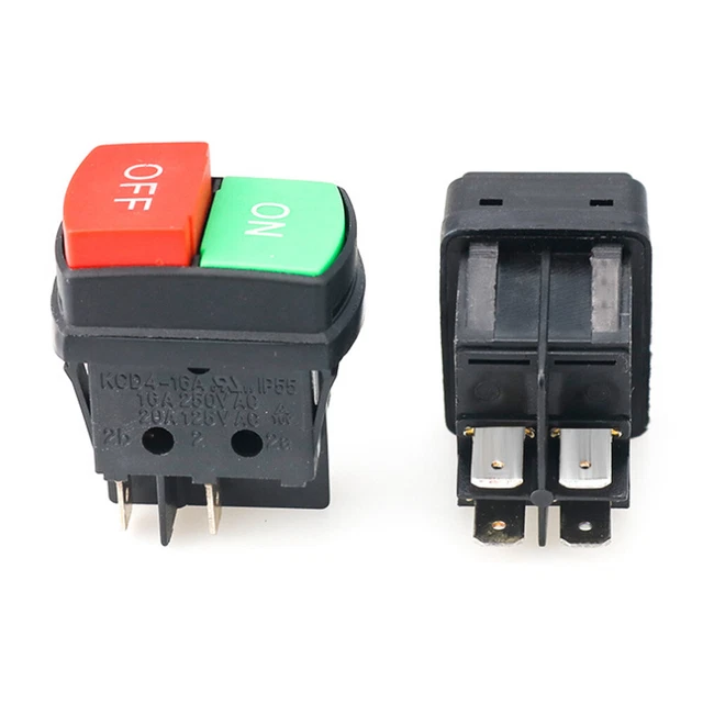 HIGH-POWER ROCKER ON/OFF Toggle Switches AC125-250V 6A-10A ABS Shell ...