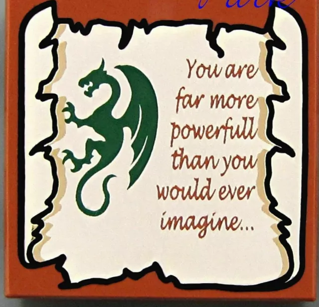 *NEW* Lego Dragon Small 2x2 Stud 'You are far more powerful than you imagine' x1