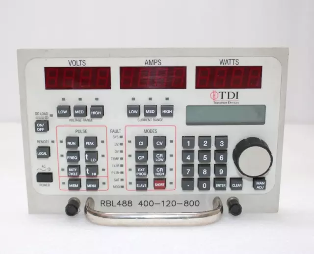 Tdi Rbl488 400-120-800 B Front Operating Panel