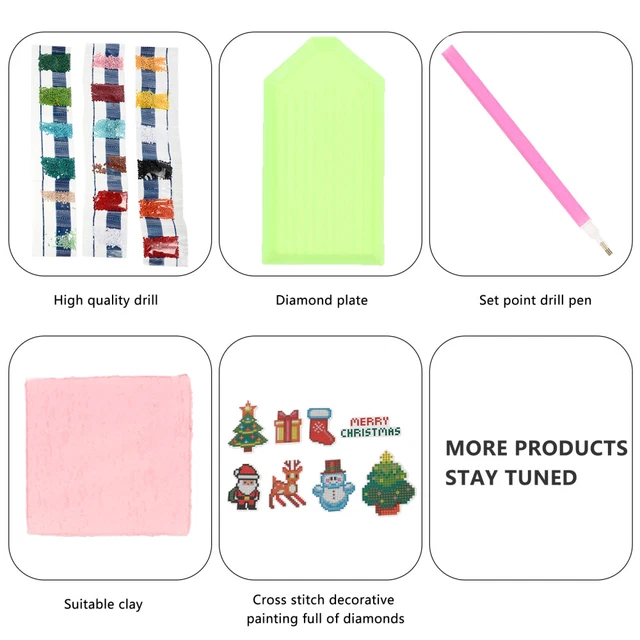 1 Set empfindliche Weihnachten Diamant Zeichnung Entzückender Bohranstrich DIY Z 3