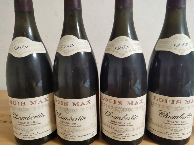 Lot de 4 bouteilles de Chambertin - 1989 - Grand Cru
