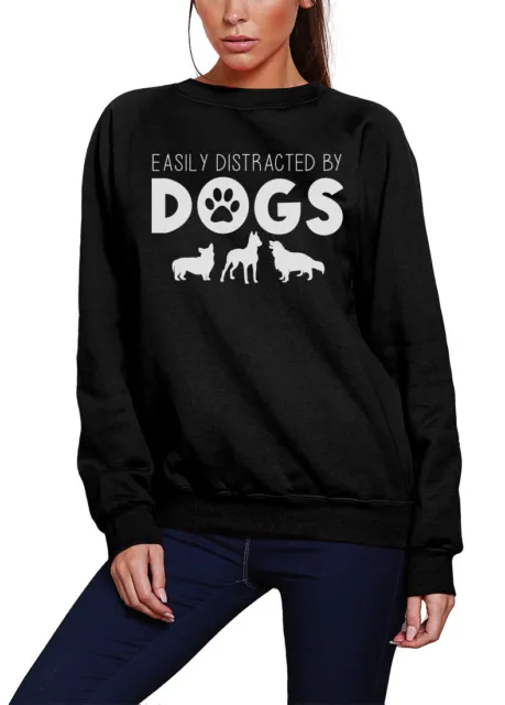 Easily Distracted by Dogs Kids Sweatshirt Pet Owner Dog Lover Puppy Gift