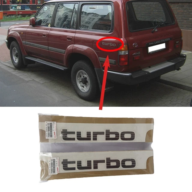 TOYOTA LAND CRUISER HDJ80 HDJ81 Turbo Decal Sticker 2 Pieces Set OEM
