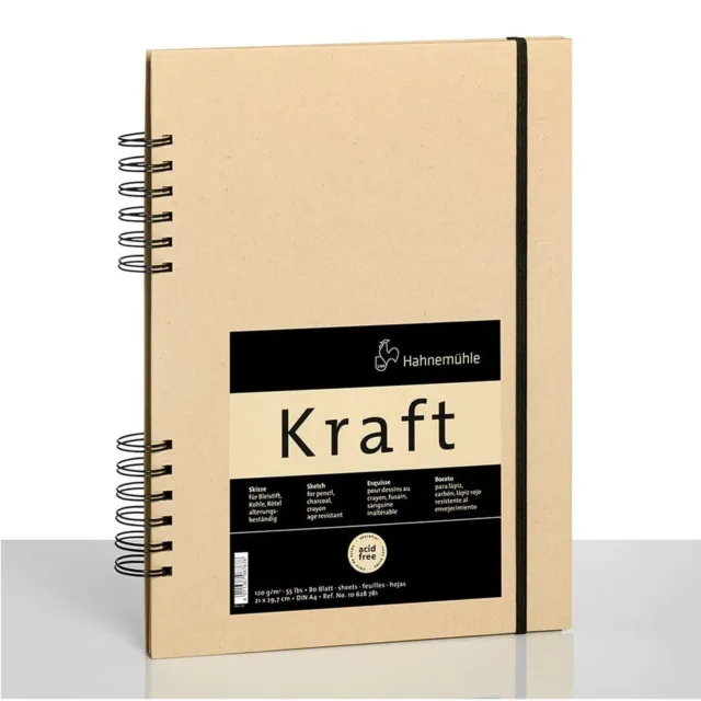 Hahnemuhle A4 160pgs Spiral Sketch Book Kraft Journal Mixed Media Art Sccrapbook