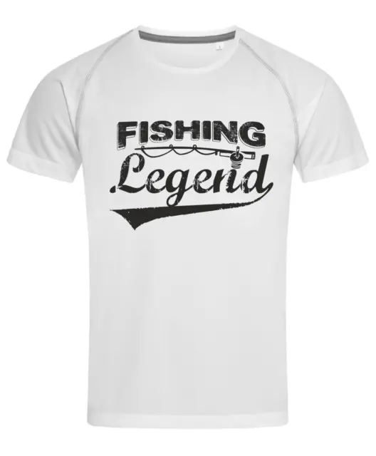 T-shirt pescatore pescatore pescatore regalo stampata fortunata pesca uomo unisex leggenda