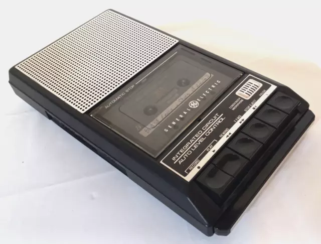 Vintage~GE General Electric~3-5015B Portable Cassette Tape Recorder/Player