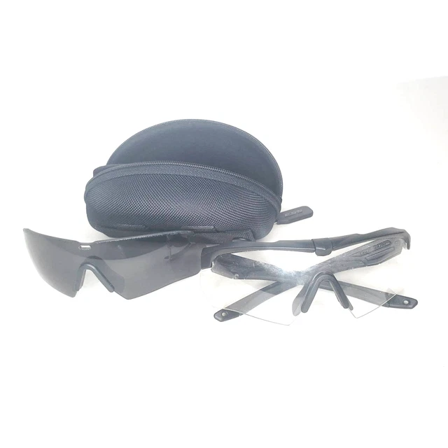 ESS US MILITARY Issued Ballistic Glasses Black & Clear Lenses