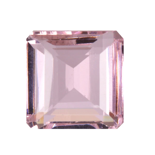 Rose Clair Topaze 60 Carat Forme Carrée Labo Created Hydrothermal pour Bracelet
