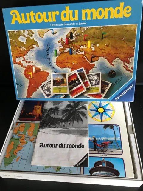 jeu de société " autour du monde  "  1983  ravensburger  - complet