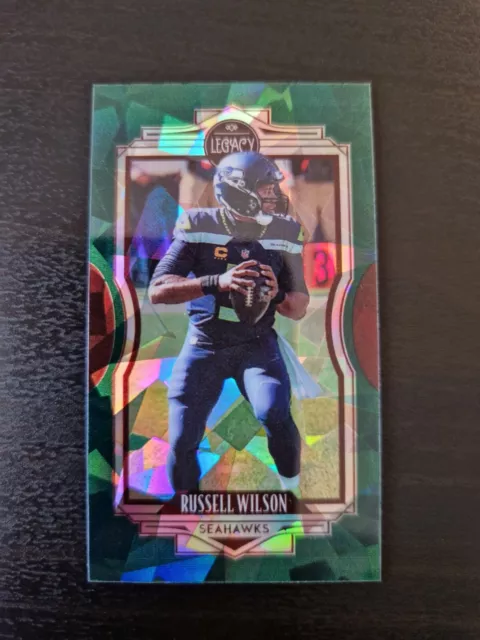 Russell Wilson 2021 Panini Legacy Football Card /25 Mini Emerald NFL Seahawks