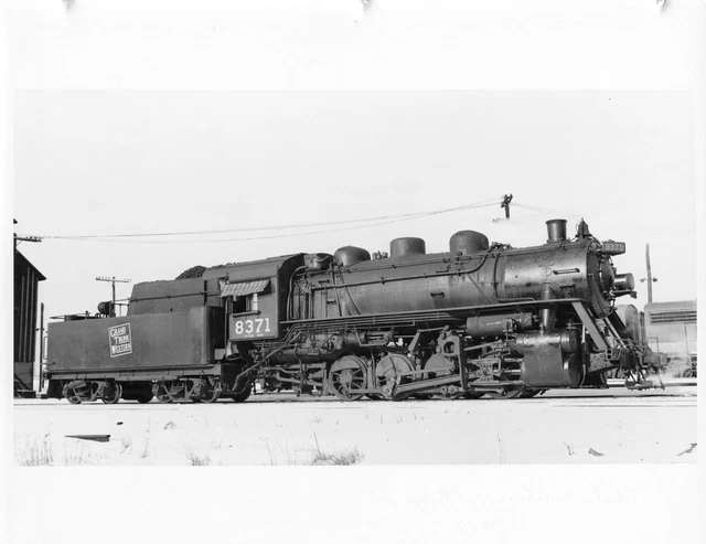 Gg511 Rp 1954 Gtw Grand Trunk Western Railroad Engine #8371 Elsdon Yard Chicago
