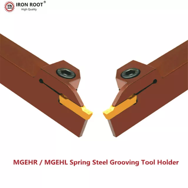 1P MGEHR1616-4+ MGEHL616-4 CNC Spring Steel External Grooving Tool Holder MGMN