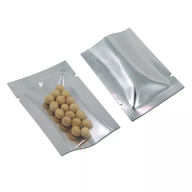 Clear Silver Mylar Food Grade Pouches Aluminum Foil Packaging Bags Smell Proof