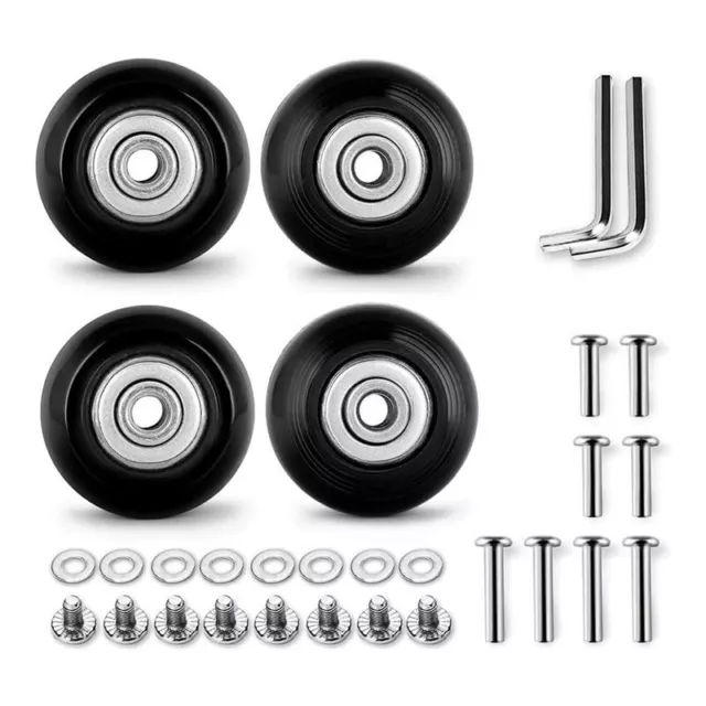 4Pcs Set Luggage Replacement Wheels 50mm with 6mm(0.24In) Bearings Repair2475