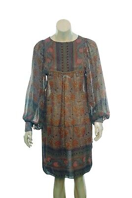 Ulla Johnson Aida Dress S 4 Women's Casual Printed Drop Waist Short NEW  29654