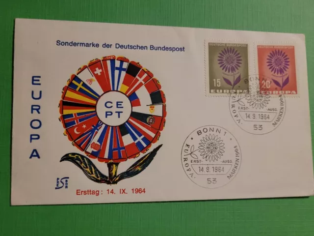 Ersttagsbrief Europa 1964