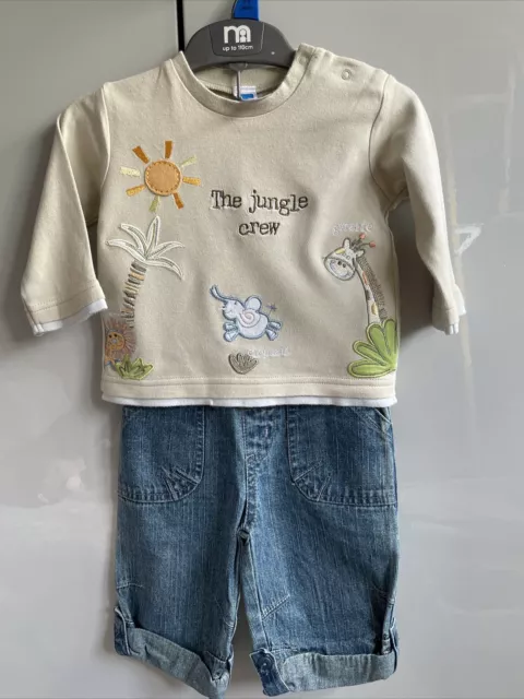 Adams Baby Boy Outfit 3 Piece Set Cardigan, Top & Jeans Age 9-12 Months