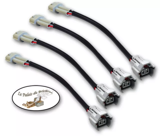 Lot de 4 câbles adaptateurs femelle/mâle Nippon Denso Top-slot -Injection