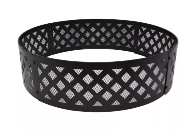 36& ROUND METAL and Steel Fire Ring, Fire Pit Ring for Outside, Black ...