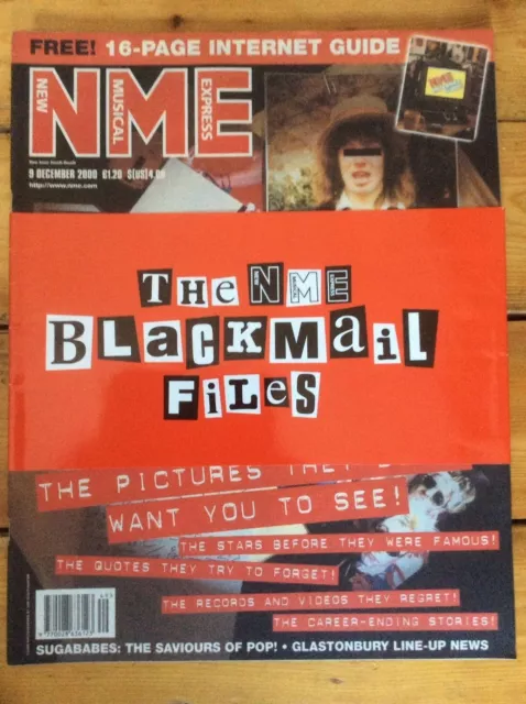 NME New Musical Express 9/12/00 The Blackmail Files Issue/Internet Supplement