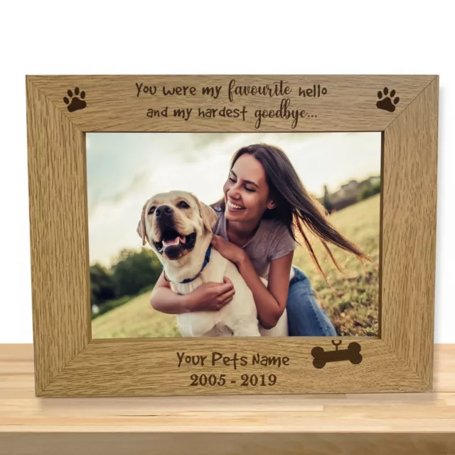 Personalised Dog Memorial Photo Frame Gift Engraved Pet Loss Keepsake Dog Owner