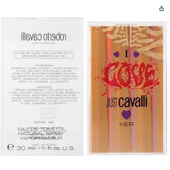 I Love Just Cavalli Her Eau De Toilette Natural Spray Profumo Donna Raro 4396