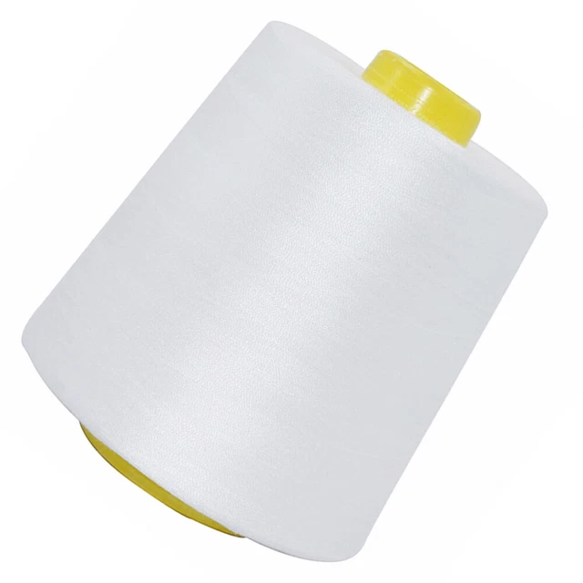 Spool White Thread Cone Overlock Polyester Thread for Sewing Machine