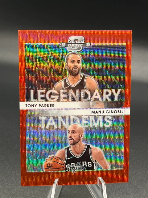 2022-23 Contenders Tony Parker Manu Ginobili Red Wave Legendary Tandums #2 Spurs