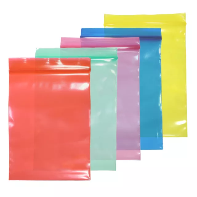 New Flat Plastic QuickQlick™ Bag Pouches Various Sizes, QTY and Colors