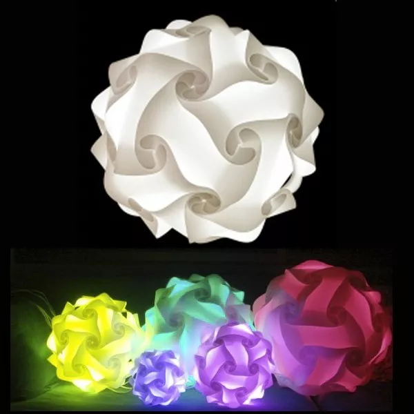LARGE 17"/40cm 30 Pieces Solid Colors Puzzle Lights Infinity DIY Jigsaw USA