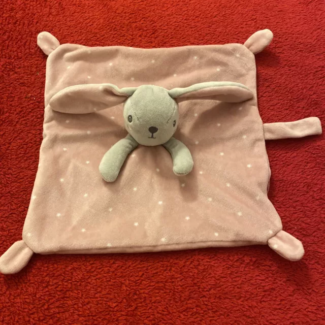 🇫🇷Doudou Lapin Gris Rose Blanc Étoiles Tétine Extra Doux SIMBA TOYS KIABI NEUF