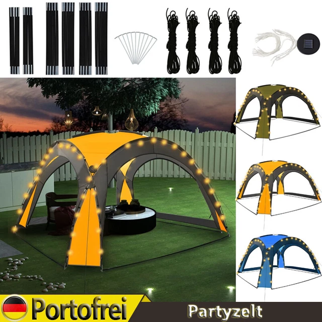 Pavillon mit LED Event Event Partyzelt Garten Gartenzelt Pavilion Campingzelt