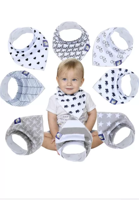 Organic Baby Bandana Drool Bibs for Drooling and Teething 100% Soft Cotton