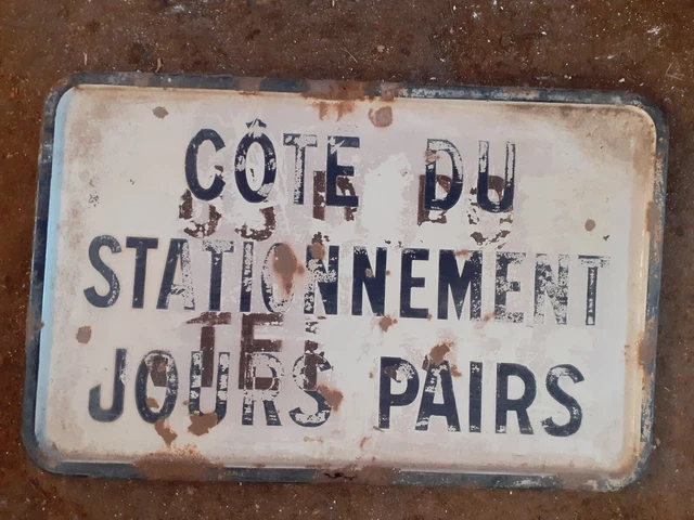 Ancienne Plaque D'immatriculation Moto + Bidon Huile émaillé - Déco Garage